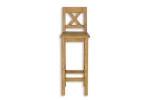 Rustik barová židle KT709, jasný vosk
